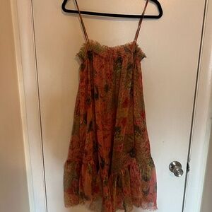 Free People Intimates floral mesh midi dress